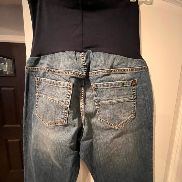 Women's Blue Maternity Jeans - Picture 4 of 7